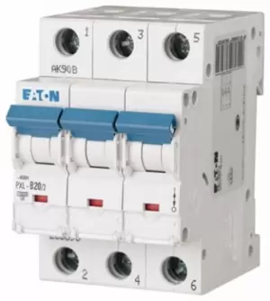 Eaton xPole 20A MCB Mini Circuit Breaker3P Curve B, Breaking Capacity 10 kA