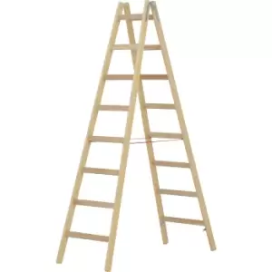 Hymer 7141016 Timber Double Sided Step Ladder 2 x 8 Tread