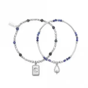 Silver Reflect Sodalite Set Of 2 Bracelets SBSET33663368