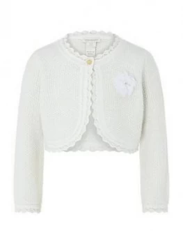 Monsoon Baby Girls Sparkle Cardigan - Ivory, Size 2-3 Years