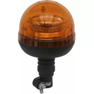 Loops - 12V / 24V LED Rotating Amber Beacon Light & Spigot Base Mount - Warning Lamp