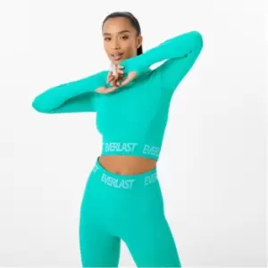 Everlast Seamless Long Sleeve Crop Top - Green