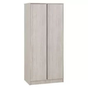 Seconique - Malvern 2 Door Wardrobe in Urban Snow Beige Finish Recessed Handles