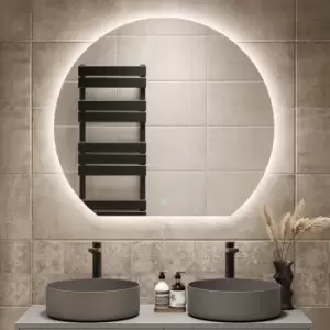 Semi Circle LED Bathroom Mirror with Demister 1000 x 900mm - Ara