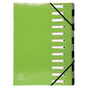 Exacompta Iderama 12-Part File A4 Lime 53923E