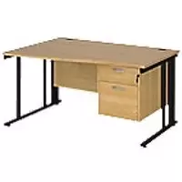 Dams International Wave Desk MCM14WLP2KO 1,400 x 725 x 800 - 990 mm