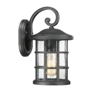 Outdoor IP44 1 Bulb Wall Light Lantern Earth Black LED E27 60W d02192