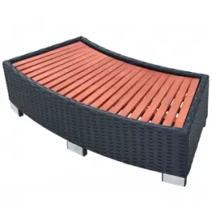 Vidaxl - Spa Step Poly Rattan 92x45x25cm Black - Black