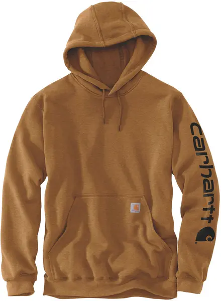 Carhartt Midweight Sleeve Logo Hoodie, brown, Size M