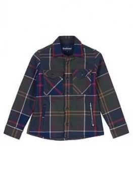 Barbour Boys Long Sleeve Overshirt - Tartan, Tartan, Size 12-13 Years