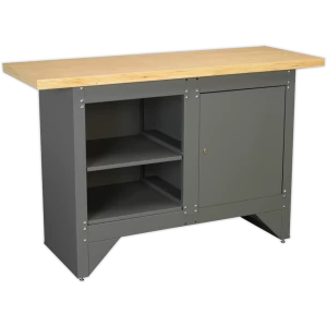 Sealey Heavy Duty Metal Workbench with Cupboard 1.37m