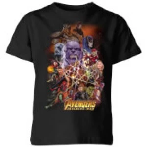 Avengers Team Portrait Kids T-Shirt - Black - 9-10 Years