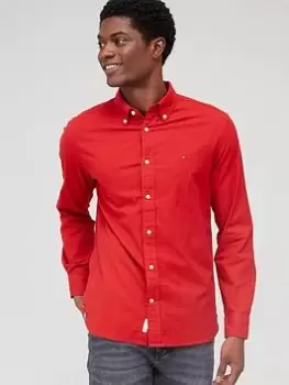 Tommy Hilfiger 1985 Flex Oxford Regular Fit Shirt - Red, Size XL, Men