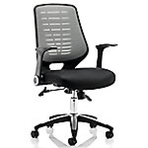 dynamic Ergonomic Operator Office Chair Relay Black Airmesh with Grey Back