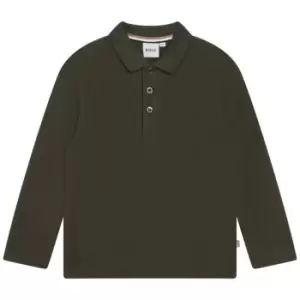 Boss Boss Long Sleeve Tonal Polo Shirt Junior Boys - Green