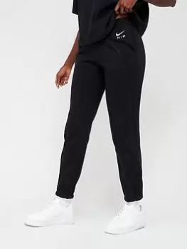 Nike Air NSW Fleece Mid Rise Joggers - Black/White, Size XL, Women