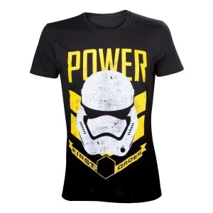 Star Wars VII The Force Awakens Adult Male Stormtrooper First Order Power Large T-Shirt