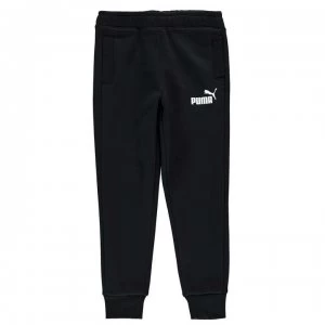 Puma Tapered Fleece Pants Junior Boys - Black/White