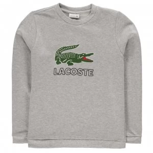 Lacoste Junior Boys Sport Logo Crew Sweatshirt - Argent Chine