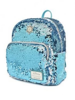 Disney Frozen Loungefly Frozen Elsa Reversible Sepuin Mini Backpack