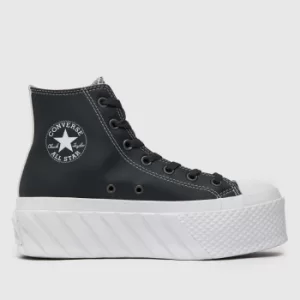 Converse Dark Grey Metallic Lift 2x Hi Trainers