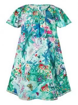 Monsoon Girls S.E.W. Juniper Unicorn Dress - Green