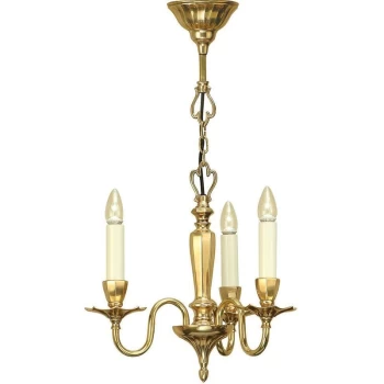 Interiors 1900 Lighting - Interiors 1900Y1002P3 - 3 Light Multi Arm Ceiling Pendant Chandelier Solid Brass, E14