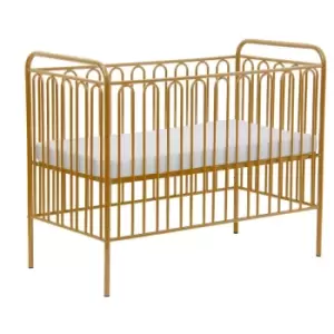 KUDL Vintage Metal Baby Cot Gold