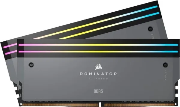 Corsair DOMINATOR Titanium RGB Grey 64GB 6000MHz AMD EXPO DDR5 Memory Kit - Grey