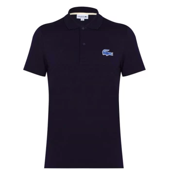 Lacoste Spellout Croc Logo Polo Shirt - Blue