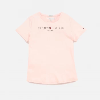 Tommy Hilfiger Girls Essential T-Shirt - Delicate Pink - 8 Years