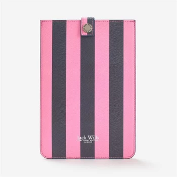 Jack Wills Marley Mini Tablet Sleeve - Pink/Navy