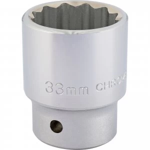 Draper 3/4" Drive Polished Finish Bi Hexagon Socket Metric 3/4" 33mm