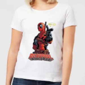 Marvel Deadpool Hey You Womens T-Shirt - White - L