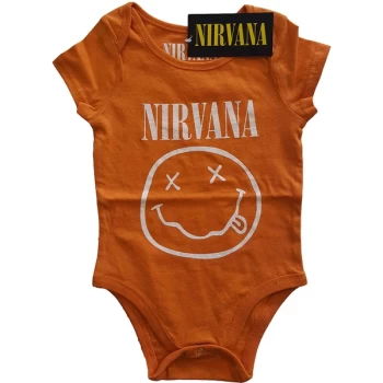 Nirvana - White Smiley Kids 3-6 Months Babywear - Orange