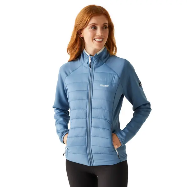 Regatta Womens Clumber V Hybrid Full Zip Hooded Coat 20 - Bust 45' (114cm) Coronet Blue/White RWN298-ERC-20