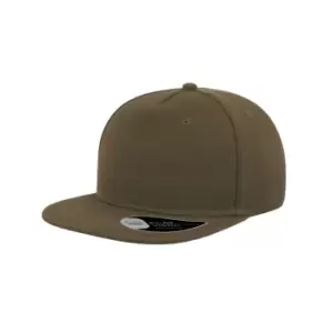 Atlantis Flat Visor 5 Panel Cap (One Size) (Olive)