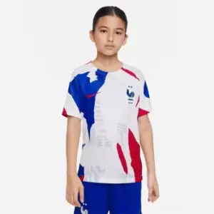 Nike France Pre Match Top 2022 2023 Juniors - White