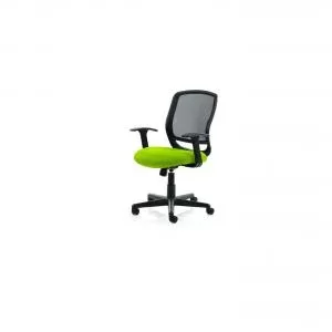 Mave Task Operator Chair Black Mesh With Arms Bespoke Colour Seat Lime