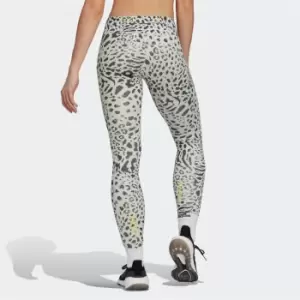 adidas FastImpact Running Leopard 7/8 Tights Womens - Linen Green / Carbon