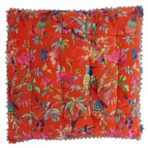 Paoletti Paradise Filled Floor Cushion Cotton Orange