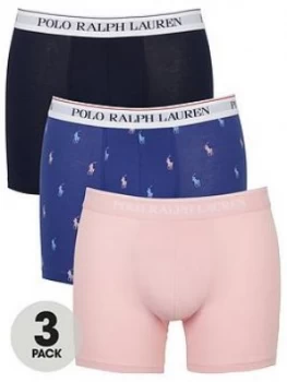 Polo Ralph Lauren 3 Pack of Boxer Briefs - Navy/Pink, Size L, Men