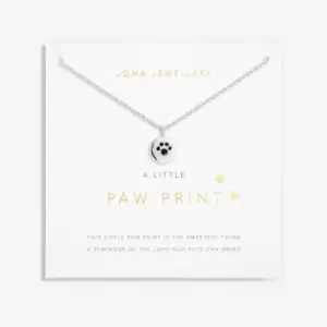 Paw Print Silver 46cm + 5cm Extender Necklace 6108