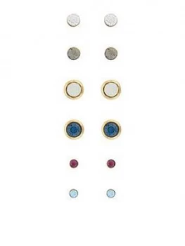 Accessorize Z X12 Swarovski Stud Set - Multi