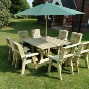 Hawthorn Outdoor Dining Set with 8 Chairs, Wood