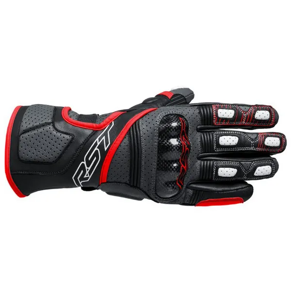 RST Fulcrum Gloves Grey Red Black Size 9