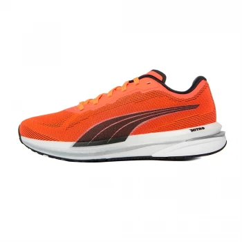 PUMA Velocity Nitro Womens Running Shoes, Lava Blast/Black/Silver Size 5 Shoes