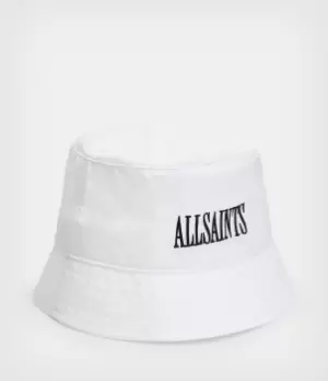 AllSaints Womens State Nylon Bucket Hat, White