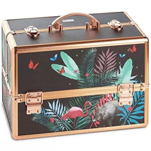 Large Jungle Print Makeup Case