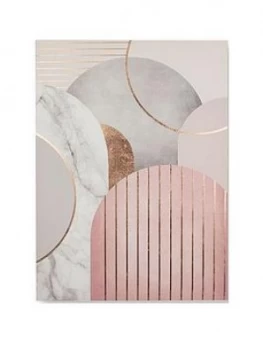 Graham & Brown Pink and Grey Art Deco Canvas Wall Art